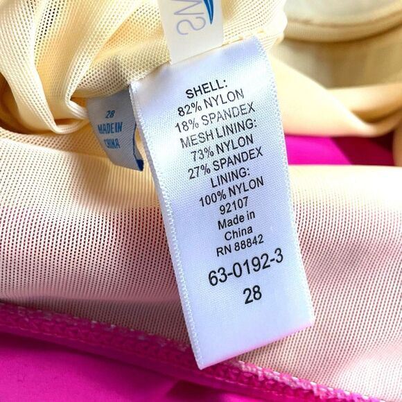 Swim 365 Plus Size 28 Swim Dress Pink One Piece Swimsuit With Dress Overlay - Picture 9 of 9